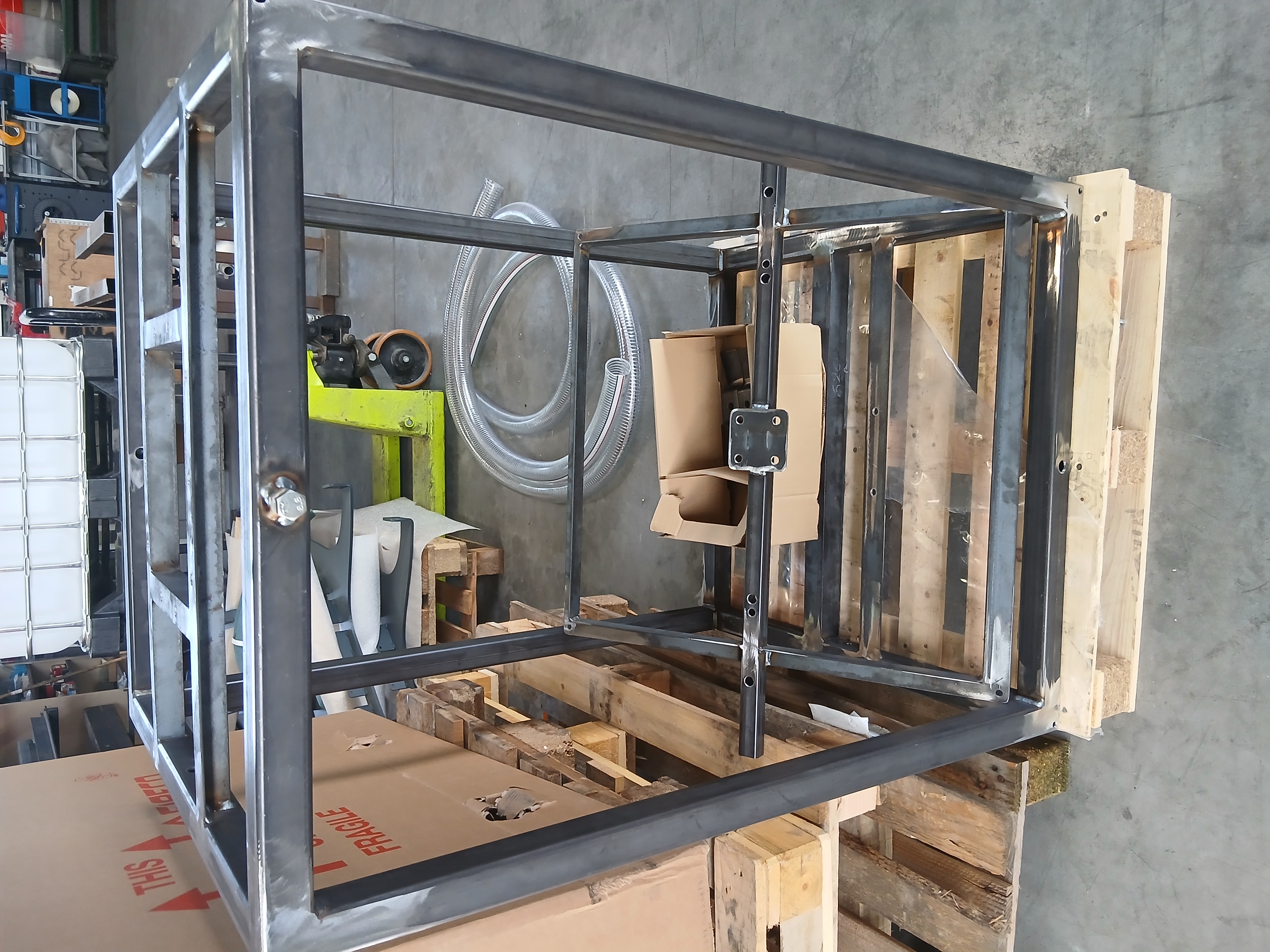 Completed steel chassis